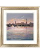 RRP £120 Sealed Micheal Sanders Dusk Over The Thames Se Art Piece