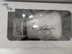 Anthony Joshua Signed White Everlast Boxing Glove With COA