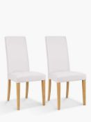 RRP £200 Boxed John Lewis Anyday Leather Effect Dining Chair Fsc Oak Wood.