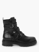 RRP £140 Boxed John Lewis Quinn Black Buckle Ankle Boots Size 7