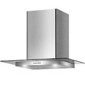 RRP £160 Boxed Culina Ubfg70Ss 70Cm Chimney Hood In Stainless Steel