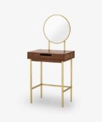 Made.Com RRP £249 Tayma Dressing Table Acacia Wood And Brass I Dtbtay003Aca-Uk