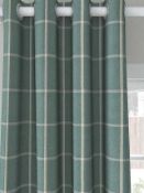 Combined RRP £190 Lot To Contain 2 Bagged Pair Of John Lewis Curtains In Check Nettle And Grey