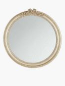 RRP £175 Lot To Contain Boxed John Lewis Round Large Mirror With Wooden Silver Frame