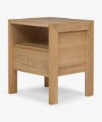 Made.Com RRP £149 Ledger Bedside Table Oak I Tblldg023Zok-Uk