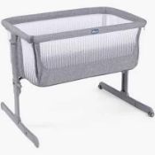 RRP £170 Unboxed Chicco Next 2 Me Air Bedside Cot In Titanium