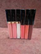 RRP £150 Lot To Contain 6 Testers Of Chanel Rouge Coco Lip Gloss Lip Glosses In Assorted Shades Ex-D