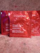RRP £260 Lot To Contain 4 Brand New Sealed Packets Of Clarins Super Restorative Instant Lift Serum