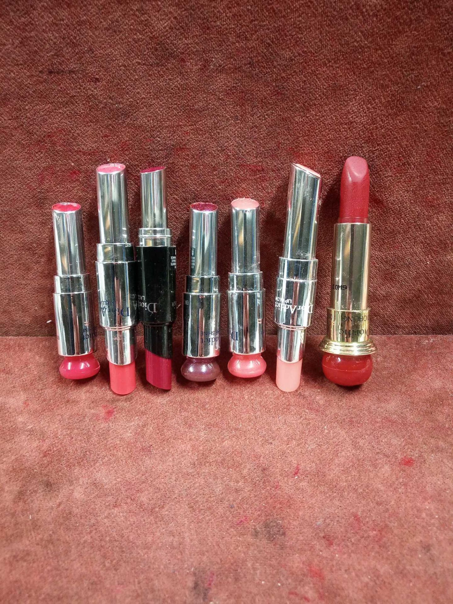 RRP £210 Lot To Contain 7 Testers Of Assorted Christian Dior Lipsticks In Varying Shades Ex-Display