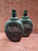 RRP £90 Lot To Contain 2 Unboxed 125Ml Tester Bottles Of Calvin Klein Dark Obsession For Men Eau De