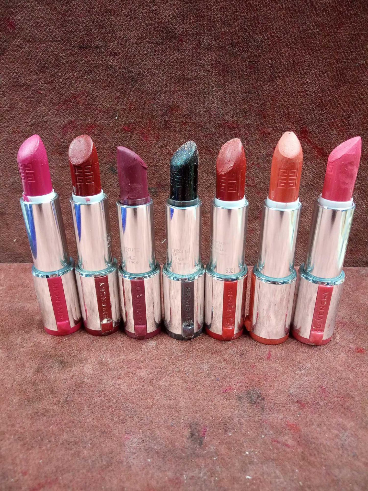 RRP £210 Lot To Contain 7 Testers Of Givenchy Lipsticks In Assorted Shades Ex-Display