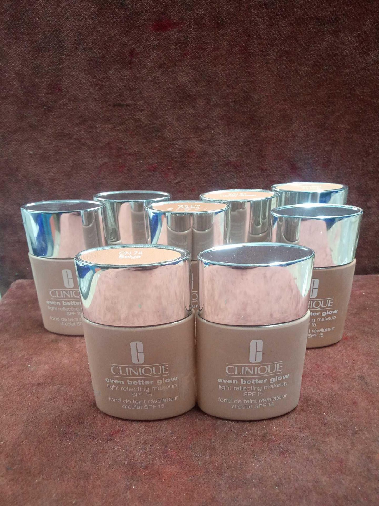 RRP £210 Lot To Contain 8 Testers Of 30Ml Clinique Even Better Foundations In Assorted Shades Ex-Dis