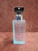 RRP £70 Unboxed 100Ml Tester Bottle Of Calvin Klein Eternity For Women Air Eau De Parfum Spray Ex-