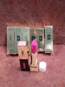 RRP £150 Lot To Contain 6 Brand New Boxed Testers Of Assorted Yves Saint Laurent Lipsticks In Vario