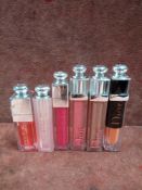 RRP £180 Lot To Contain 6 Testers Of Assorted Christian Dior Lip Colour Glosses In Assorted Shades