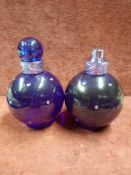 RRP £100 Lot To Contain 2 Unboxed Tester Bottles Of Britney Spears Midnight Fantasy Eau De Toilette