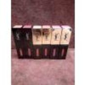 RRP £180 Lot To Contain 6 Testers Of Yves Saint Laurent Lipsticks In Assorted Shades Ex-Display