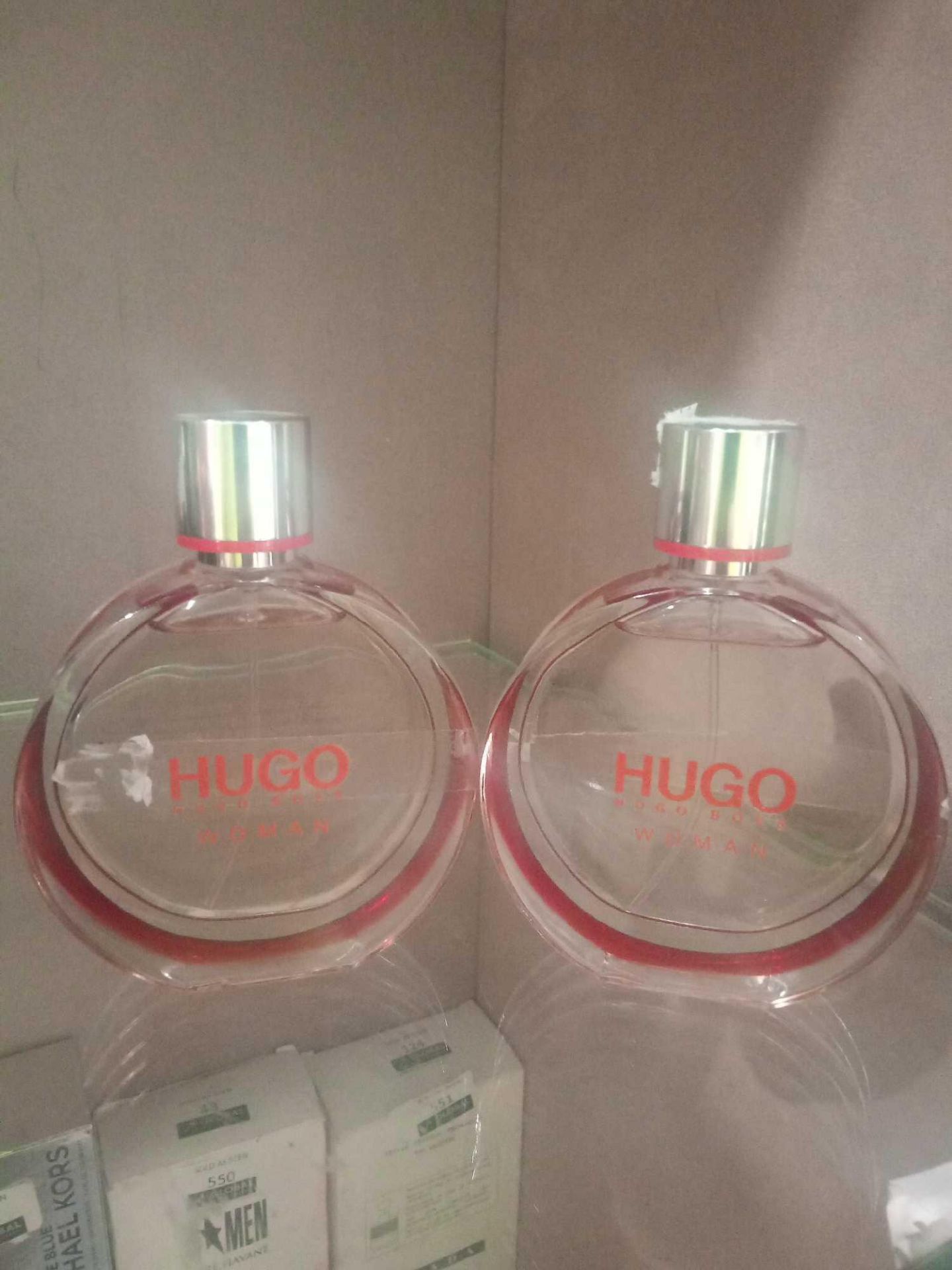 RRP £100 Combined Lot To Contain 2X Unboxed Tester Bottles Of Hugo Women By Hugo Boss 50Ml Eau De To