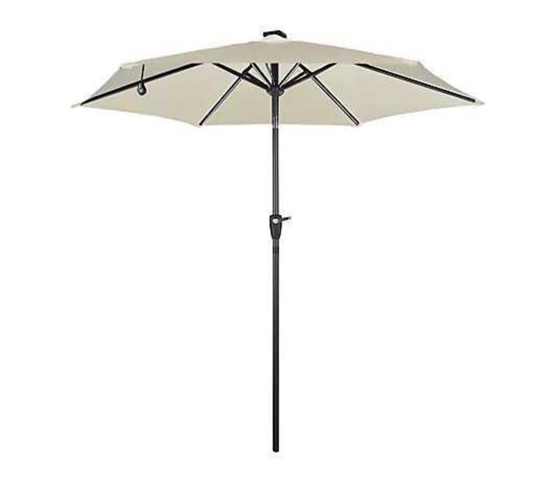 RRP £150 Boxed Solar Power Led Parasol With Strip Lights 2.7M