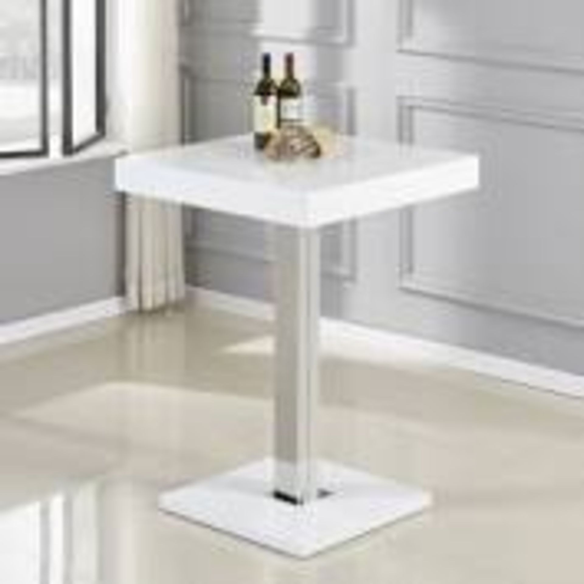 RRP £200 Boxed Topaz White Bar Table