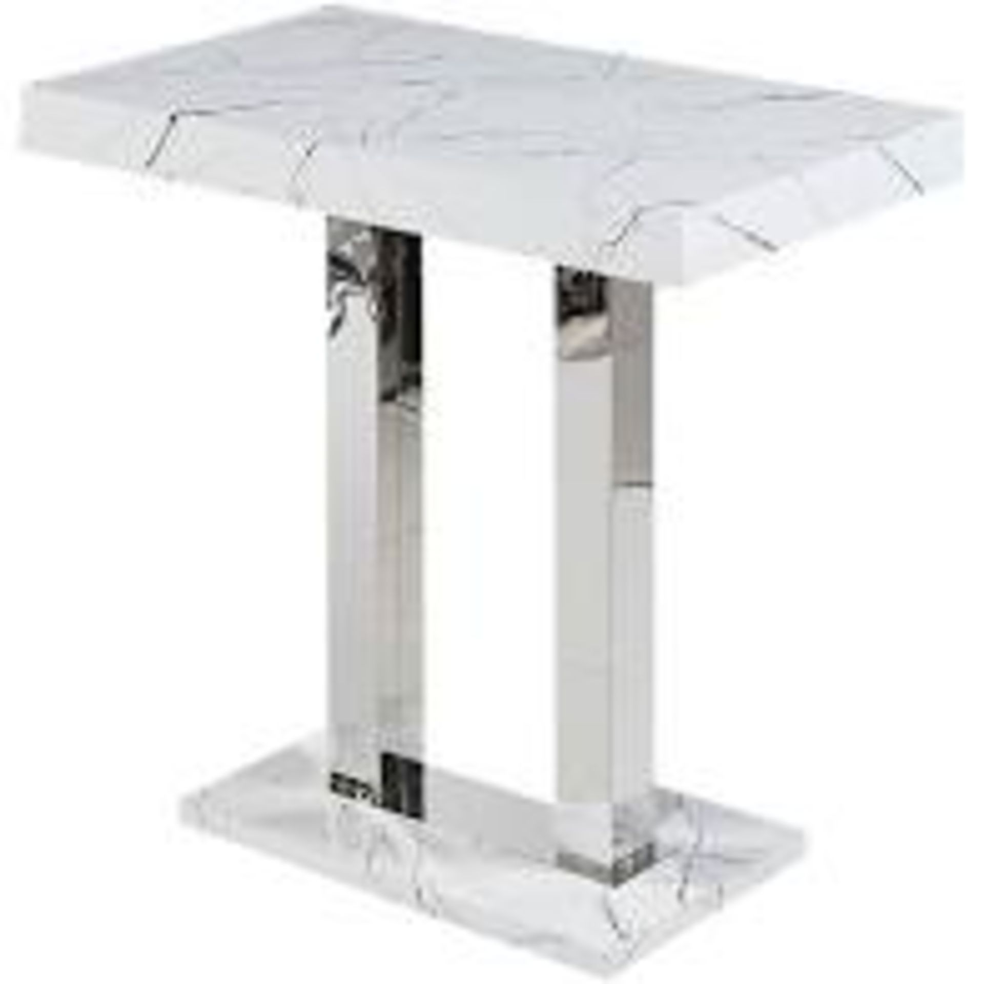 RRP £300 Boxed Vida Marble Effect Bar Table