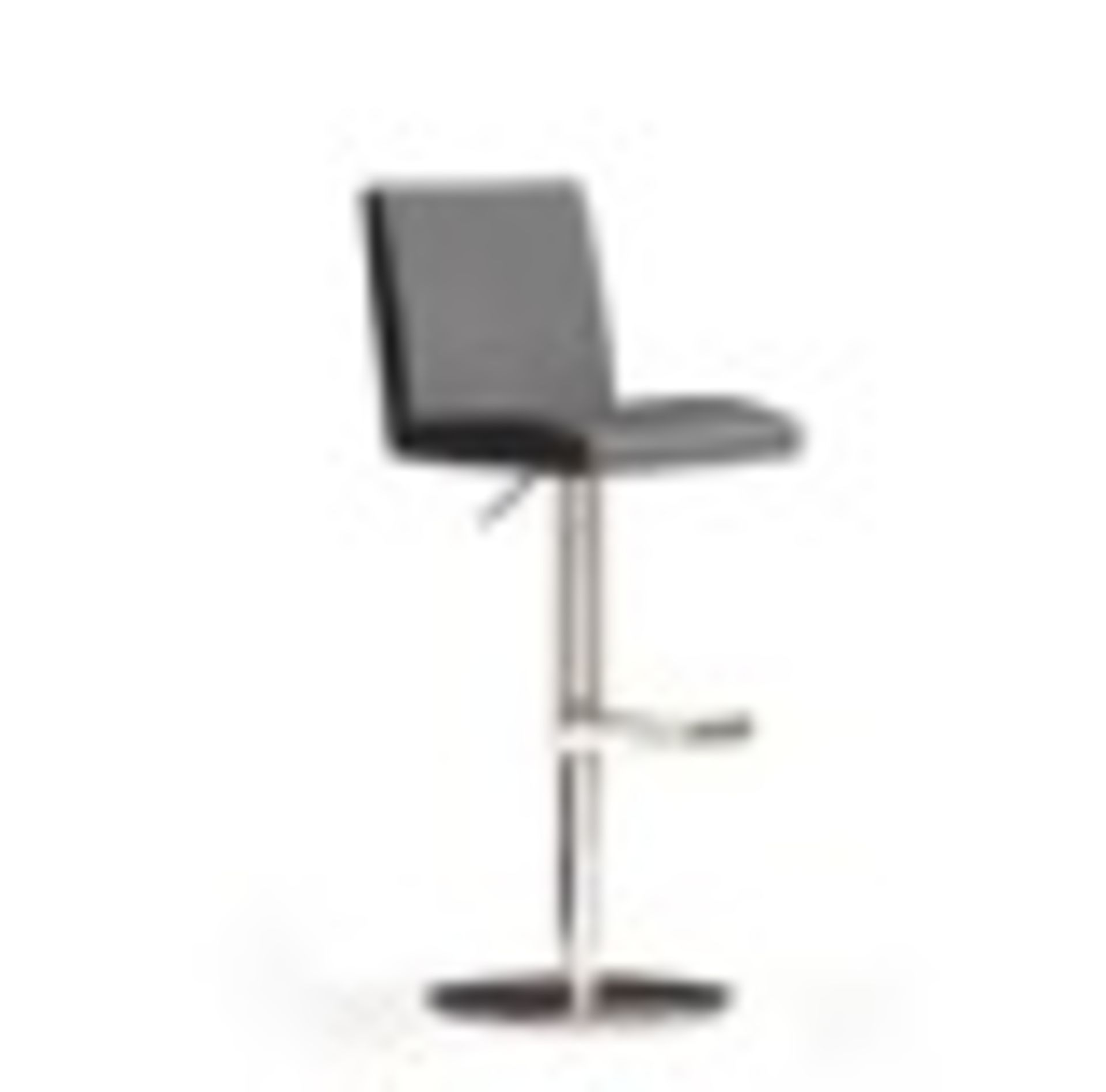 RRP £230 Boxed Lopes Grey Faux Leather Bar Stool With Stainless Steel Base
