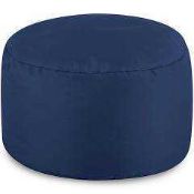 Combined RRP £130 Lot To Contain Two Unbagged John Lewis Velvet Pouffes In Colours Teal And Gold