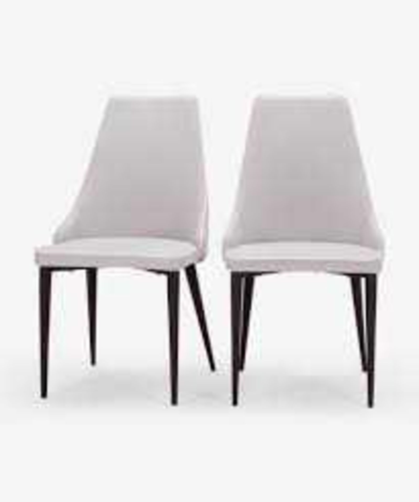 RRP £200 Boxed Pair Of Made Furniture Julietta Cloud Grey Fabric Designer Dining Chairs