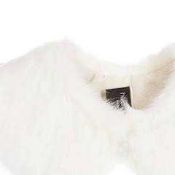 RRP £45 Size Xl Ivory Fur Shrug