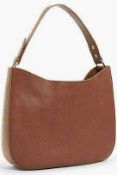 RRP £110 Bagged John Lewis Ladies Freya Leather Hobo Bag In Colour Tan