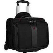RRP £110 Unboxed Wenger Swiss Company Patriot Comp U Roller Laptop Case In Black