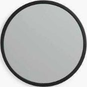 RRP £90 65Cm Thin Black Edge Circular Wall Mirror