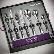 RRP £200 Boxed Robert Welch Malvern 44-Piece 18-10 Stainless Steel Lifetime Guarantee