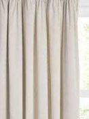 RRP £160 Bagged Pair Of John Lewis Velvet Champagne Pencil Pleat Curtains