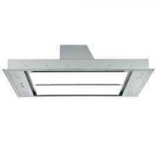 RRP £400 Boxed 110 Cm Stainless Steel And Glass Ceiling Cooker Hood