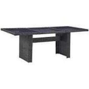 RRP £360 Boxed Dakota Fields A4 Metal And Rattan Dining Table
