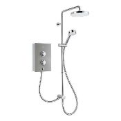 RRP £220 Boxed Mira Decor Dual Electric Shower In Warm Silver