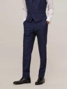 RRP £135 Ted Baker Wool Birdseye Navy Suit Pants
