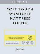 RRP £120 Bagged John Lewis Synthetic Soft Touch Washable Mattress Topper In Super Kingsize