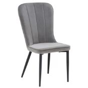 RRP £200 Boxed Pair Of Vintage Grey Nelson Dining Chairs