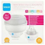 RRP £90 Boxed John Lewis Mam Electric Steriliser And Express Bottle Warmer