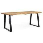 RRP £750 Calia Solid Oak Large 6-8 Seater Dining Table (1 leaf) (no tag id)(MK)