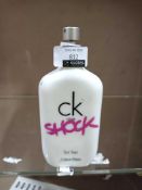 RRP £60 Unboxed Tester Bottle Of Ck One Shock For Her Calvin Klein 200Ml Eau De Toilette