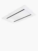 RRP £1100 Boxed John Lewis And Partners Jl Hd A918 Tempered White Glass Ceiling Hood (00941514)(Sb)