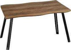 RRP £180 Boxed Quebec Dining Table Wave Edge