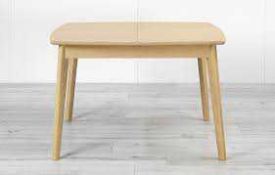 RRP £320 Boxed Block Extendable Dining Table White/Oak