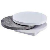 RRP £220 Boxed Tripoli Round White Concrete Coffe Table