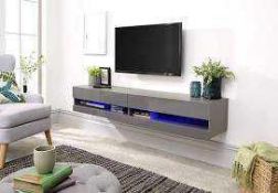 RRP £180 Boxed Galacia The Units With Led Lighting In Gray
