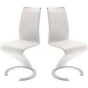 RRP £200 Boxed Summer White Dining Chairs