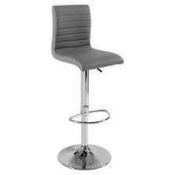 RRP £120 Boxed Black Ripple Bar Stool